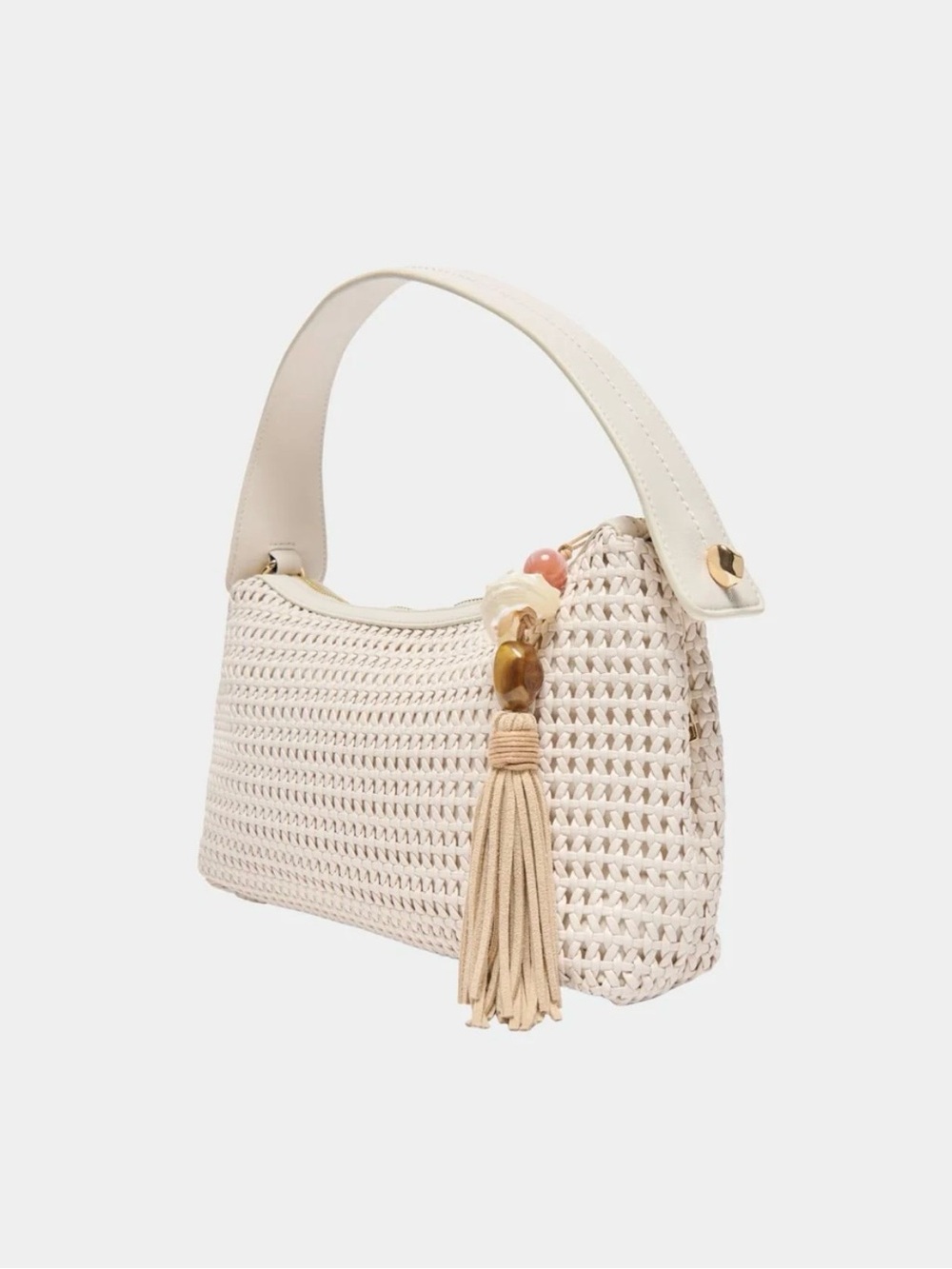 Dolce Vita Cream Woven Shoulder Bag